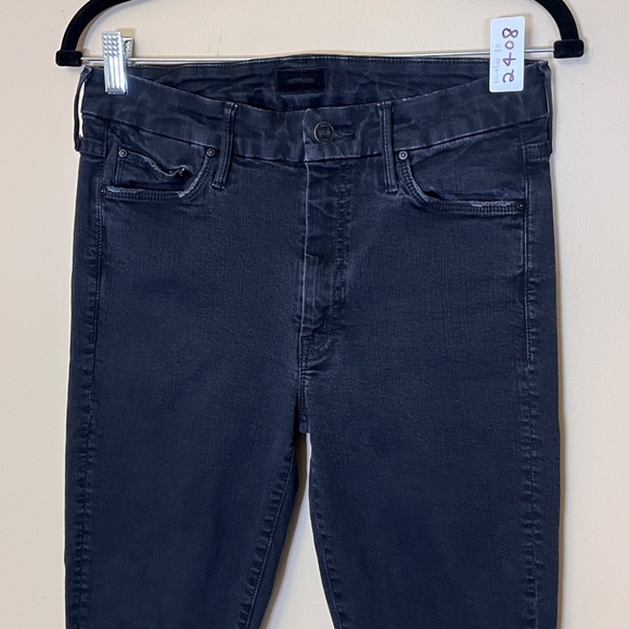 Mother The Looker Ankle Fray Not Guilty Jeans - Women's Size 30 - Black - Picture 2 of 13